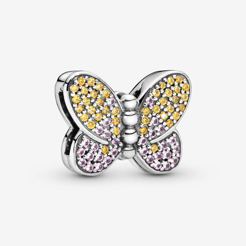 Pandora Charm Reflexions Farfalla con pavé
