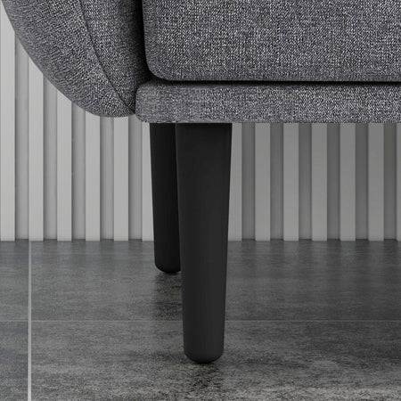 Divano Letto 3 Posti soggiorno salotto ufficio studio con Schienale Reclinabile a 3 Livelli in Tessuto, 208x84x82cm, Grigio F839-821V00GYA