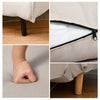 Poltrona Letto a sedia materasso brandina Letto 3 in 1 con Schienale Reclinabile in 6 Posizioni, 94x78x80 cm, Beige F839-023CWA