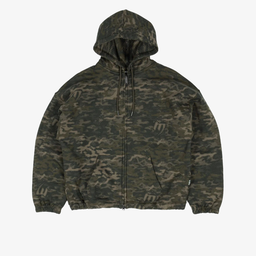 Felpa Wasted Paris Digi camo Zip Green