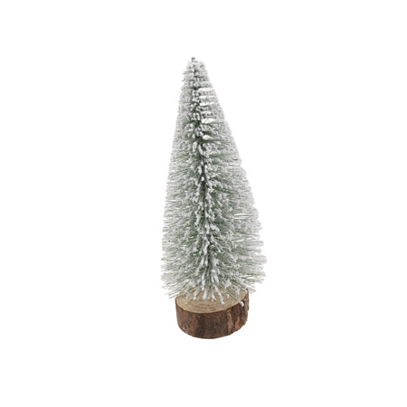 Albero su tronchetto alberello natalizio pino innevato Natalizio in PVC