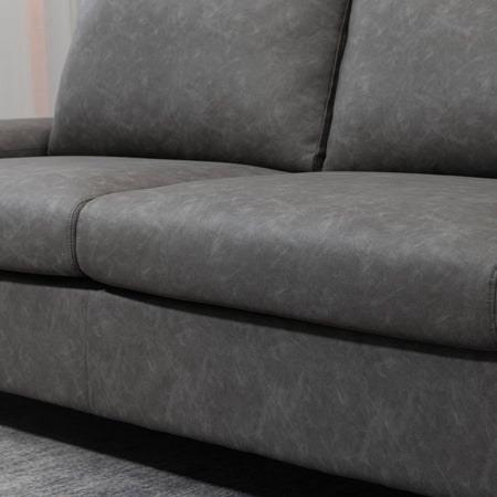 Divano 2 Posti da Salotto e Ufficio soggiorno studio Salvaspazio con Seduta Imbottita e Braccioli Regolabili, 200x88x86 cm, Grigio F839-555V00GYA