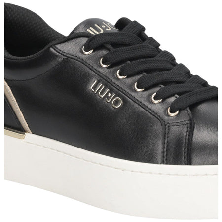 Liu Jo scarpe nere oro sneakers platform PRETTY