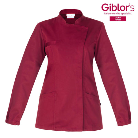 Casacca Amanda Bordeaux Manica Lunga Casacca Donna Dottoressa Farmacista Dentista Infermiera asa oss