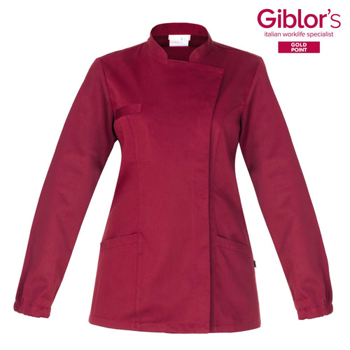 Casacca Amanda Bordeaux Manica Lunga Casacca Donna Dottoressa Farmacista Dentista Infermiera asa oss