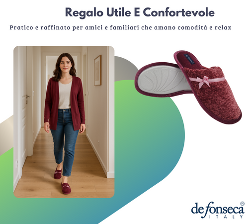 de fonseca Calde Ciabatte Uomo Donna, Pantofole Invernali Chiuse da Casa, Lavabili e per Ospiti