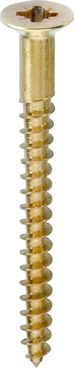 18-PEZZI---VITI-PER-LEGNO-CON-TESTA-PIANA-SVASATA-2,5x12MM---OTTONATE