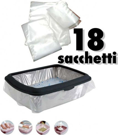 18 Sacchetti Di Ricambio Usa E Getta Per Cassetta Lettiera Bustine Igienici Prodotti per animali domestici/Gatti/Lettiere e accessori/Rivestimenti per lettiere Trade Shop italia - Napoli, Commerciovirtuoso.it