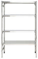 Scaffale acciaio inossidabile garantito contro la ruggine con piani lisci cm. 100x40x180h