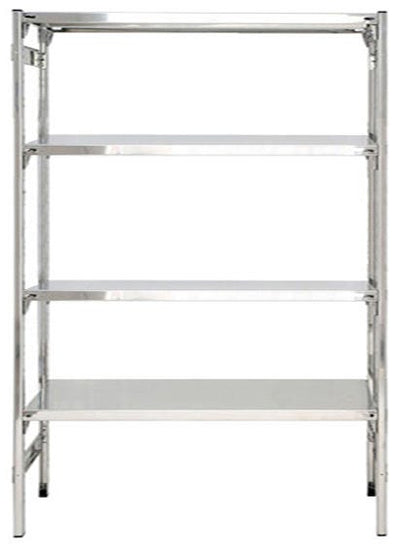 Scaffale modulabile a gancio con piani lisci in acciaio inox per settore alimentare cm. 120x50x180h