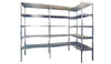Modulo aggiuntivo per scaffalatura acciaio inox con piani regolabili di cm. 130x50x180h