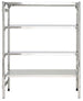Scaffale inox per generi alimentari freschi con piani regolabili cm. 140x50x180h