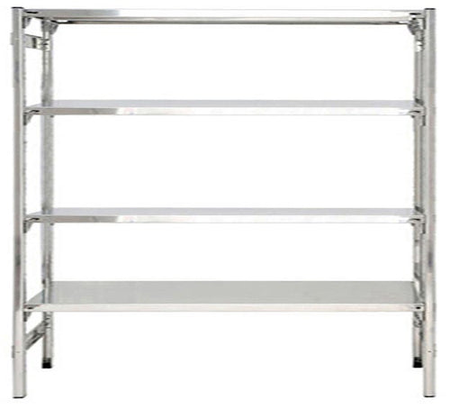 Scaffalatura inox a gancio ad incastro per settore alimentare cm. 200x40x180h