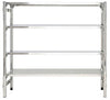 Scaffale inox con piani regolabili ad incastro cm. 200x50x180h