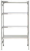 Scaffalatura inox settore alimentare cibi freschi cm. 90x50x180h