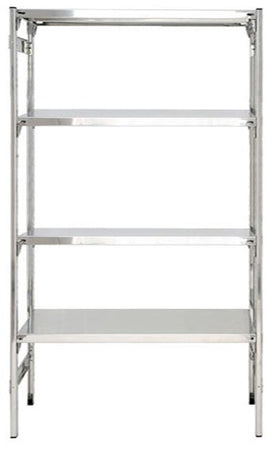 Scaffalatura inox settore alimentare cibi freschi cm. 90x50x180h