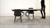 Tavolo Arzachel allungabile rettangolare con piano in ceramica con supporto in vetro temperato da 240 x 90cm