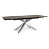 Tavolo Arzachel allungabile rettangolare con piano in ceramica con supporto in vetro temperato da 240 x 90cm
