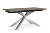 Tavolo Arzachel allungabile rettangolare con piano in ceramica con supporto in vetro temperato da 240 x 90cm