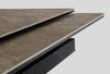 Tavolo Arzachel allungabile rettangolare con piano in ceramica con supporto in vetro temperato da 240 x 90cm