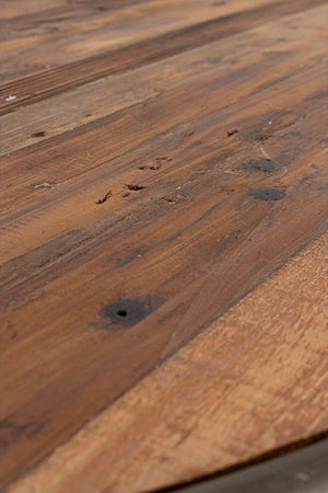 Tavolo espositore con ripiano in legno di abete, struttura e tetto in acciaio, ruote in gomma
