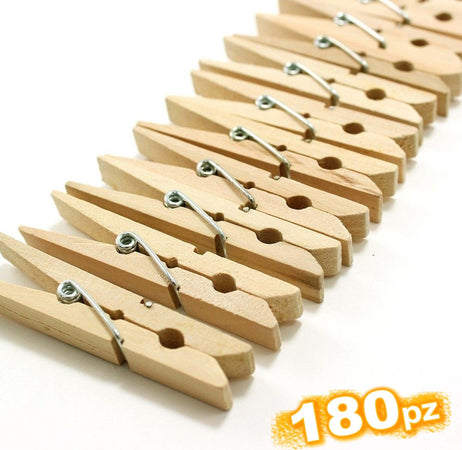 180 Mollette Per Decorazioni Bucato Panni Legno Stendino Lavaggio Decoupage Casa, arredamento e bricolage > Pulizia e Bucato > Bucato e Stiratura Trade Shop italia - Napoli, Commerciovirtuoso.it