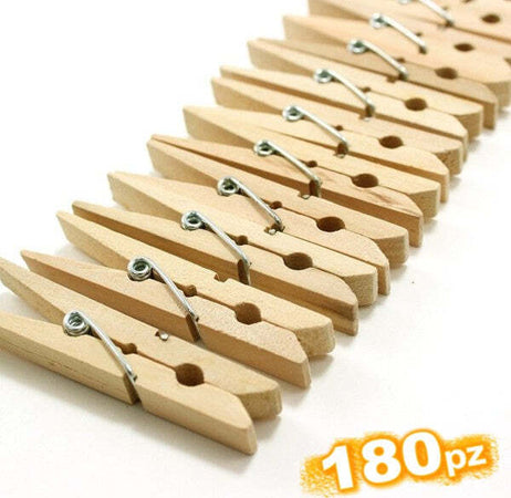 180-Mollette-Per-Decorazioni-Bucato-Panni-Legno-Stendino-Lavaggio-Decoupage