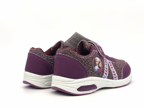 DISNEY FROZEN Elsa and Anna Sneakers bimba fucsia burgundi con luci