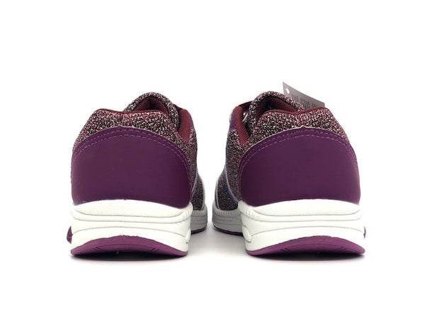 DISNEY FROZEN Elsa and Anna Sneakers bimba fucsia burgundi con luci