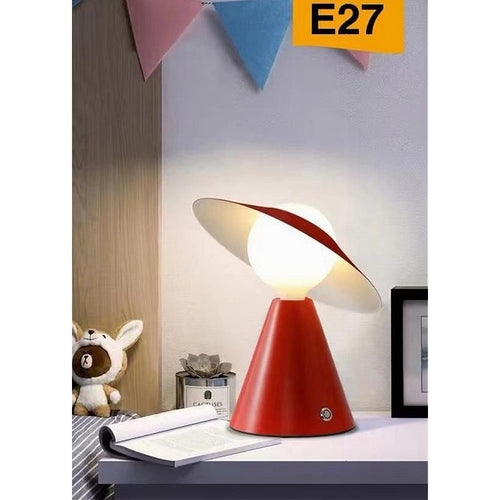 Lampada Da Tavolo Decorativa Con Paralume A Cappello Orientabile Lume E27 D13