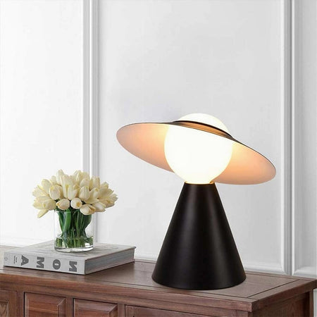 Lampada Da Tavolo Decorativa Con Paralume A Cappello Orientabile Lume E27 D13