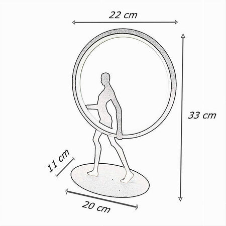 Lampada Da Tavolo 9w Scultura Corpo Uomo A Led Lume Luce 3000k 4000k 6500k D02-n