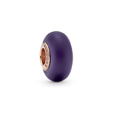 Pandora Vetro di Murano Viola Opaco