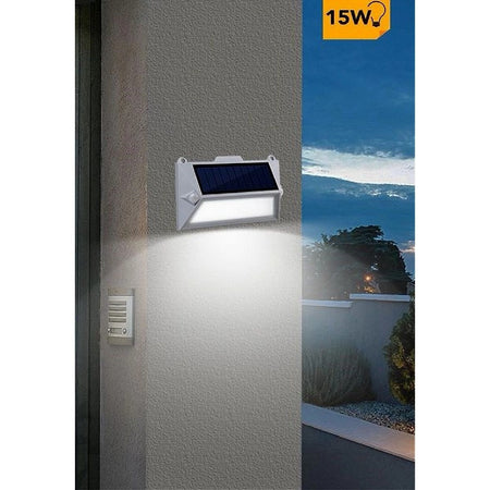 Applique Led Con Pannello Solare Doppio Sensore Movimento Crepuscolare Yh0408-pir