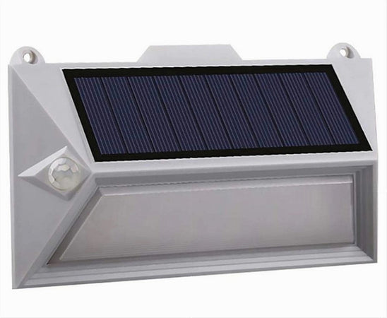 Applique Led Con Pannello Solare Doppio Sensore Movimento Crepuscolare Yh0408-pir