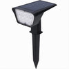 Faretto 7led Picchetto Ricaricabile Con Pannello Solare Crepuscolare Muro Yh0514