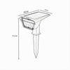 Faretto 7led Picchetto Ricaricabile Con Pannello Solare Crepuscolare Muro Yh0514