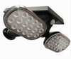 Faretto Doppio A Led Snodabile Ricaricabile Pannello Solare Picchetto Yh0518-pir