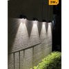 Applique Led Con Pannello Solare A Parete 3 W Ip65 Luce 3000k 6500k Nero Yh0615