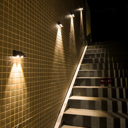 Applique Led Con Pannello Solare A Parete 3 W Ip65 Luce 3000k 6500k Nero Yh0615
