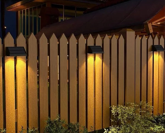 Applique Led Con Pannello Solare A Parete 3 W Ip65 Luce 3000k 6500k Nero Yh0615
