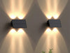 Applique Biemissione Led Lampada Solare Parete Ip65 Luce 3000k 6500k Nero Yh0616