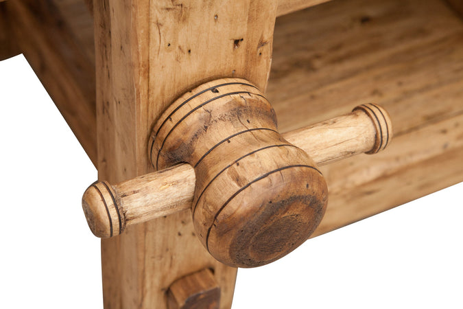 Biscottini Porta TV Biscottini Legno Massello Tiglio Naturale 120x65x45 Made Italy