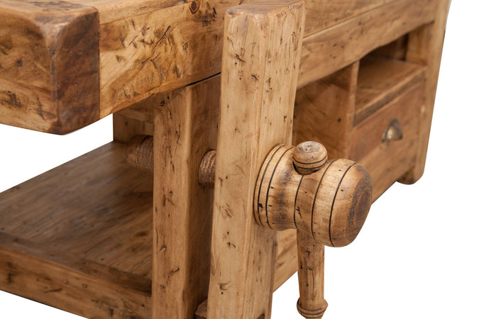 Biscottini Porta TV Biscottini Legno Massello Tiglio Naturale 120x65x45 Made Italy