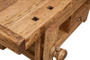 Biscottini Porta Tv in legno massello di tiglio finitura naturale L120XPR65XH45 cm. Made in Italy