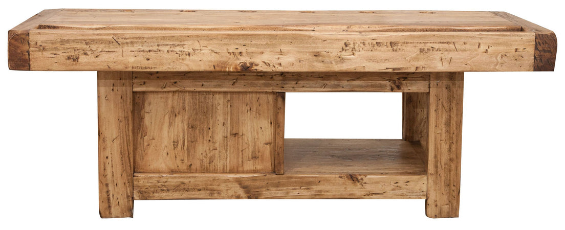 Biscottini Porta TV Biscottini Legno Massello Tiglio Naturale 120x65x45 Made Italy