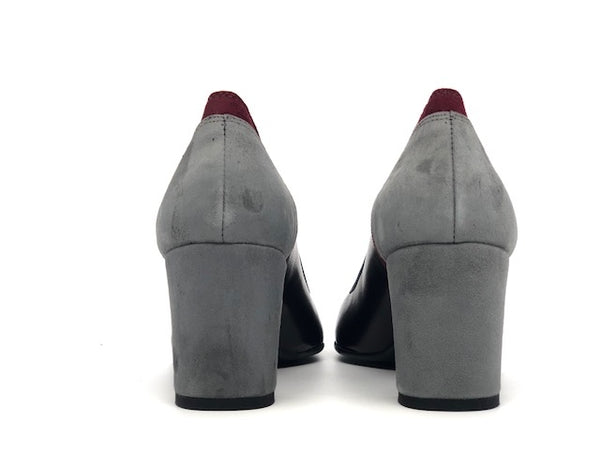 ELLEN decollete nero con tallone decorato