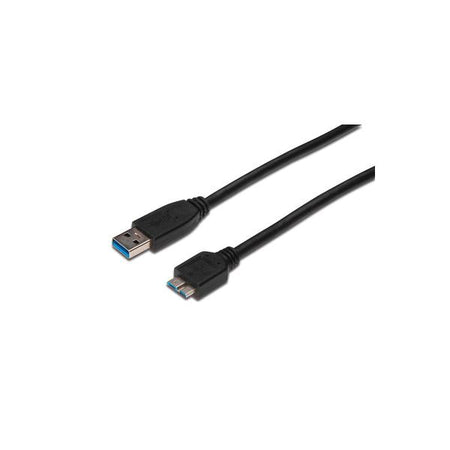 Cavo USB 3.0 "A" - Micro USB "B" - Connettori A-B - Lunghezza 25 cm. - Nero