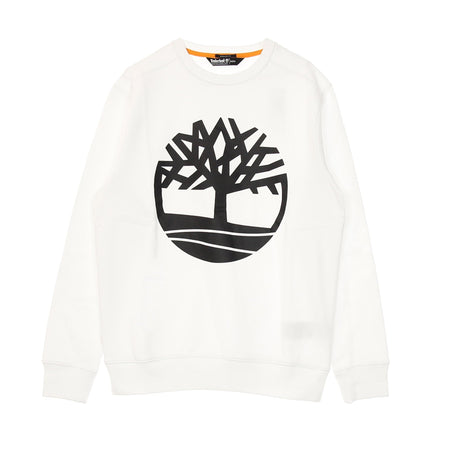 TIMBERLAND Felpa Girocollo Uomo Core Logo Crewneck Brushback White/black da uomo