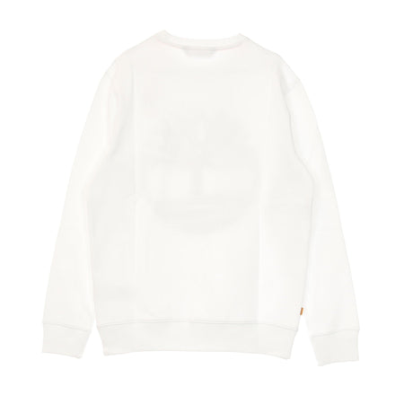 TIMBERLAND Felpa Girocollo Uomo Core Logo Crewneck Brushback White/black da uomo